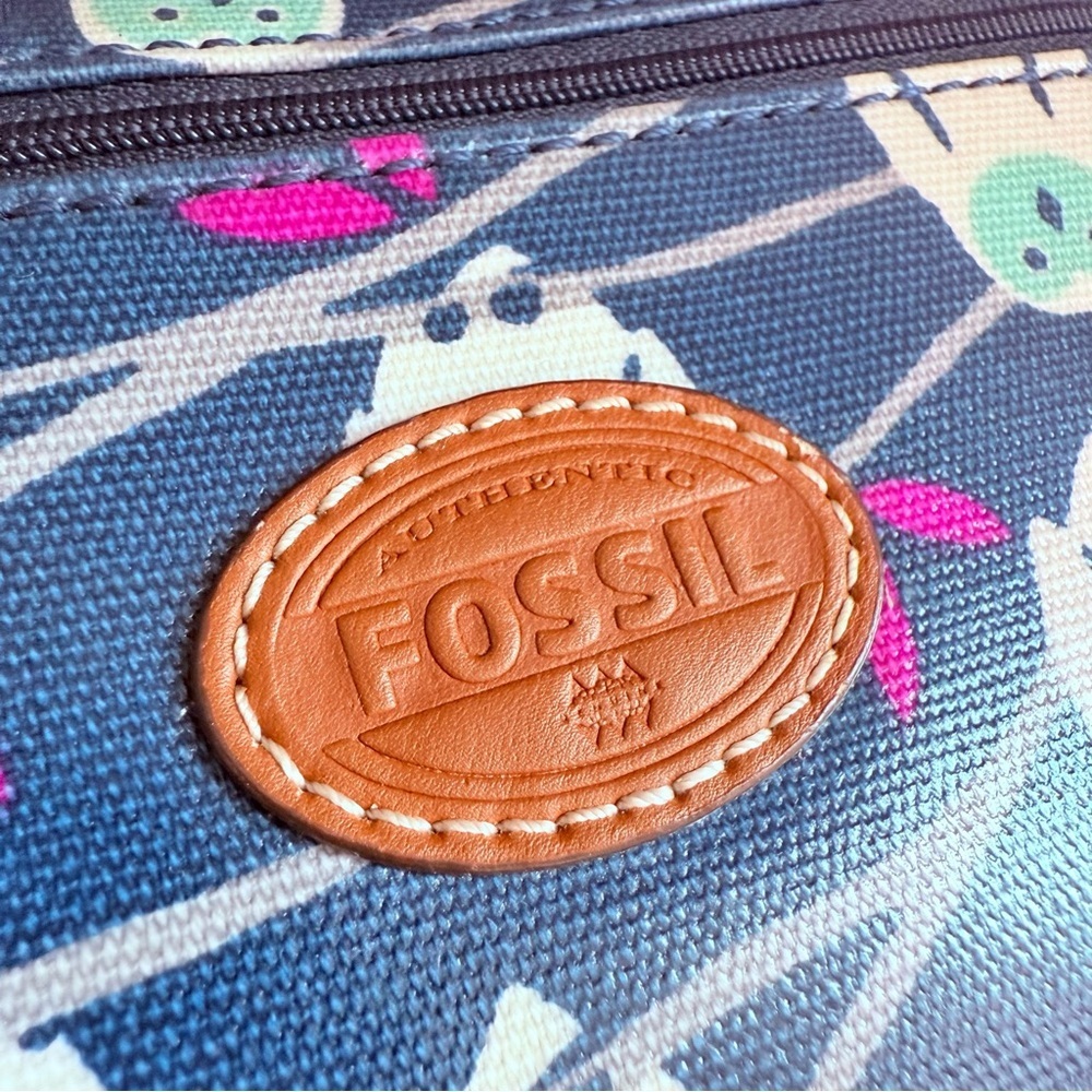 Fossil KeyPer Owl Large Zip Around Wallet - image 6